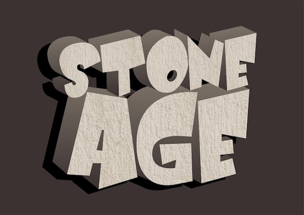 Vector stone age text title