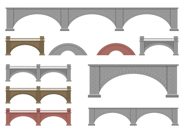 Вектор Каменный мост, изолированные на белом фоне