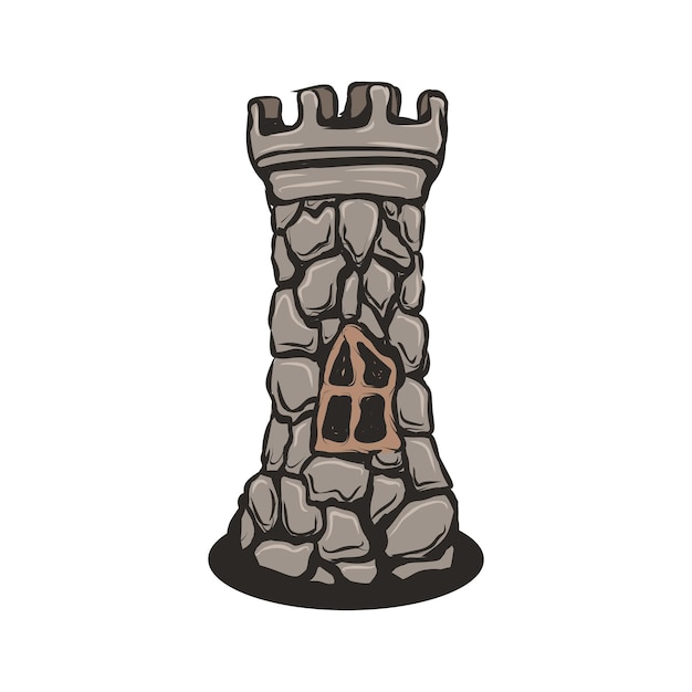 Vector stone castle icon