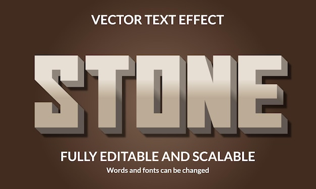 Stone Editable 3D text style effect