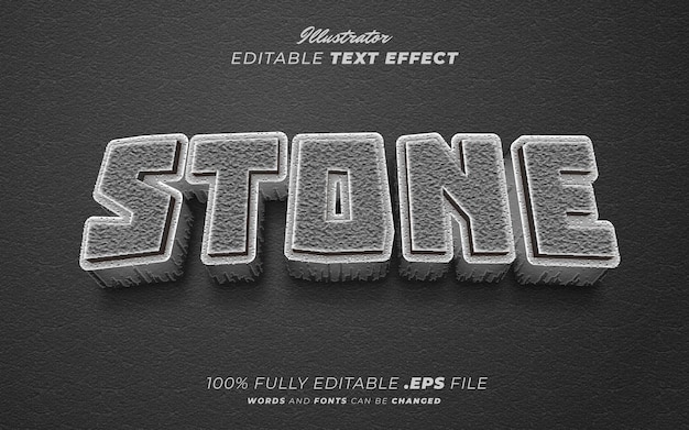 Stone editable text effect