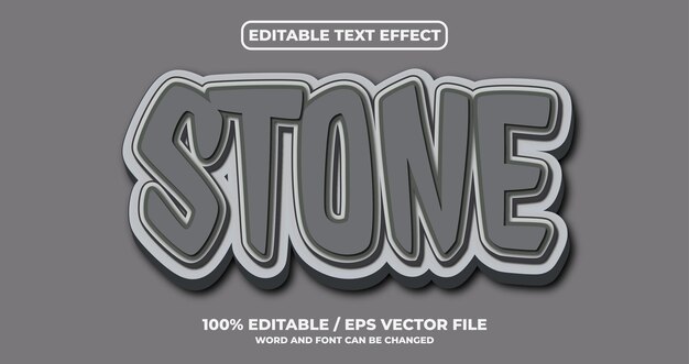 Stone editable text effect