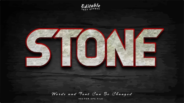 Stone editable text effect