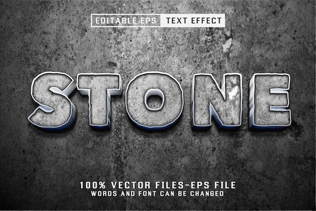 Stone Editable Text Effect