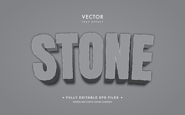 Vector stone editable vector text effect