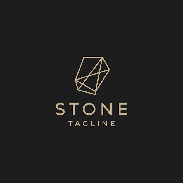 Stone gems logo design template vector