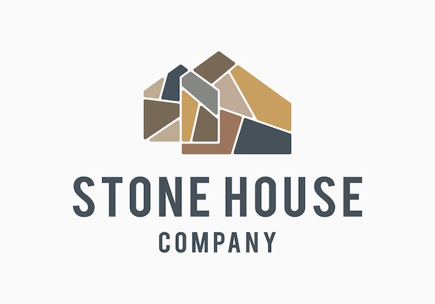 Vector stone house logo icon vector design template