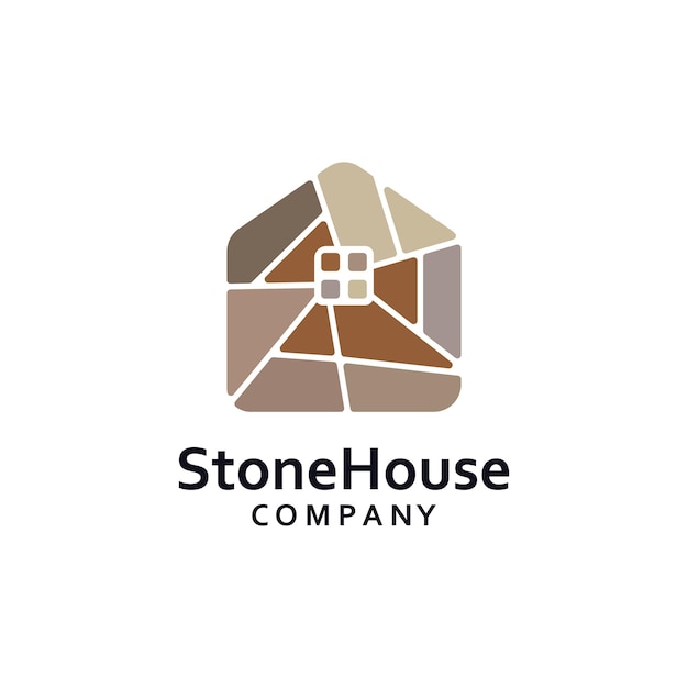 Stone House Vector Illustration Logo Template