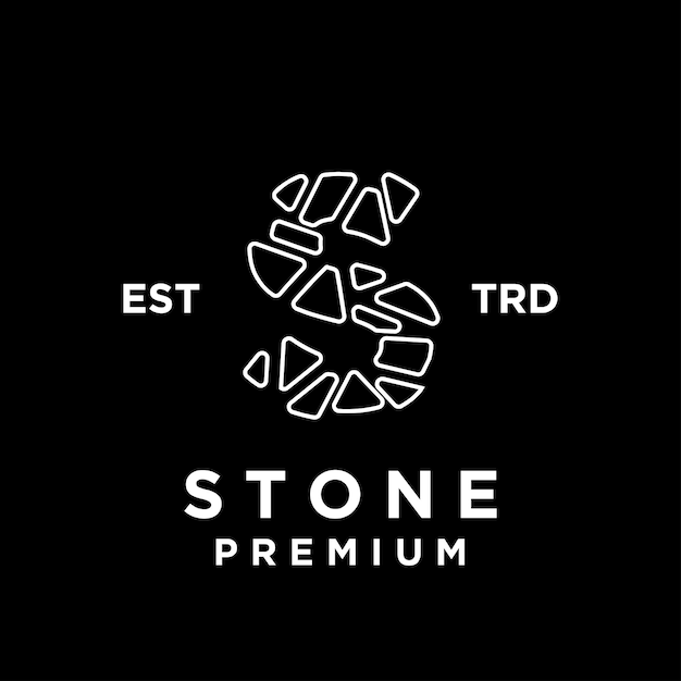 Stone initial S logo icon design illustration