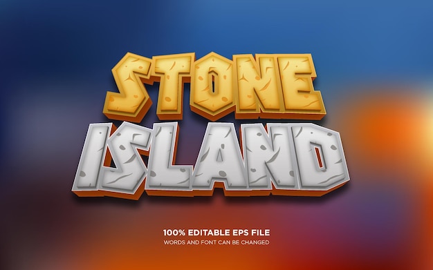 Stone Island 3d text style effect