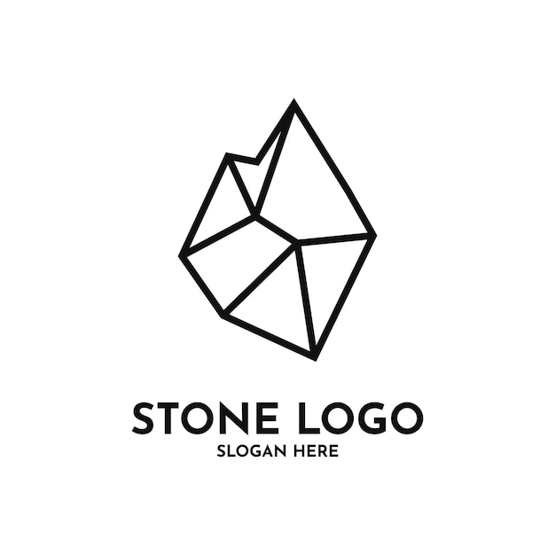 Stone logo design creative idea