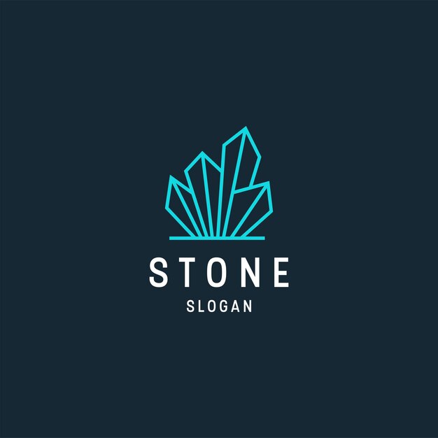 石のロゴのアイコンのデザインテンプレート