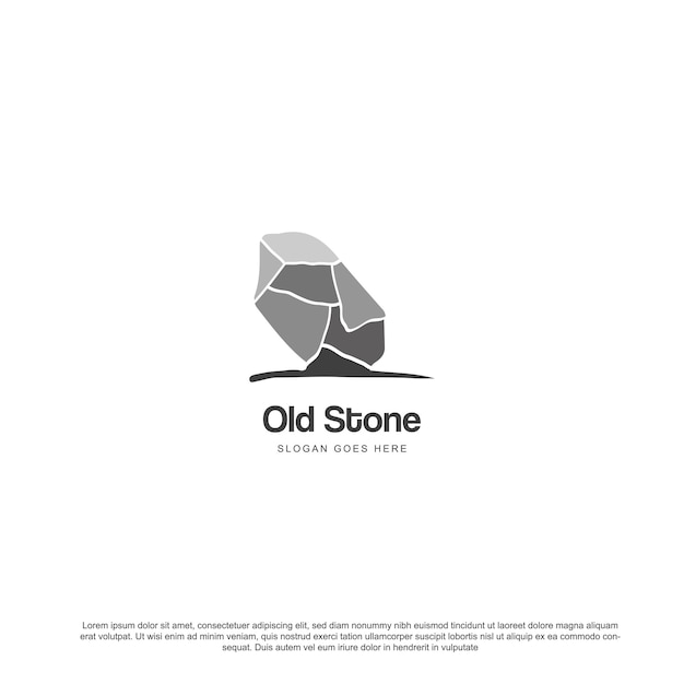 Stone logo icon design vector illustration