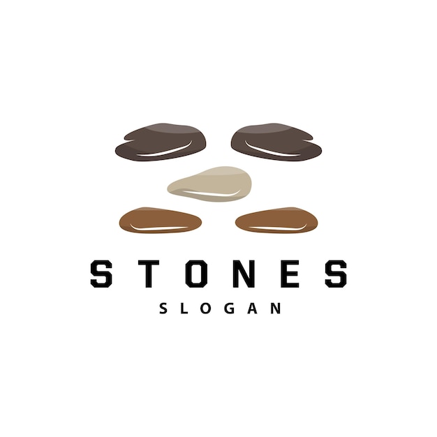 Stone Logo Premium Elegant Design Stone Balance Vector Stepping Rock Walking Icon Illustration Design