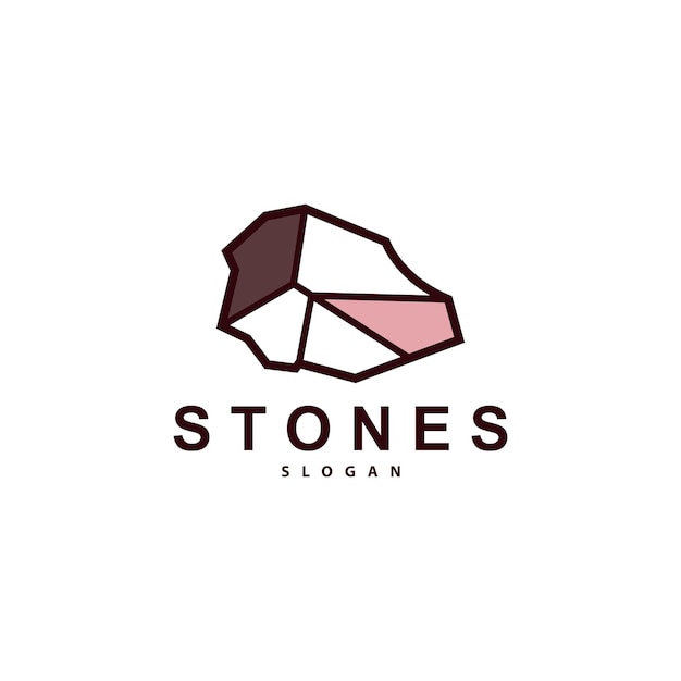 Logo stone premium design elegante bilancio di pietra vettore stepping rock walking icon illustration design