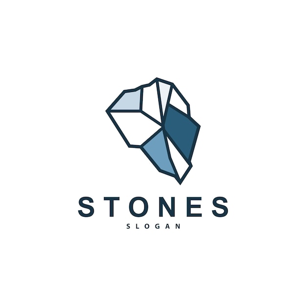 Logo stone premium design elegante bilancio di pietra vettore stepping rock walking icon illustration design