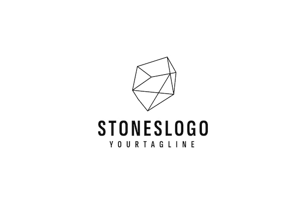 Stone logo vector icon illustration