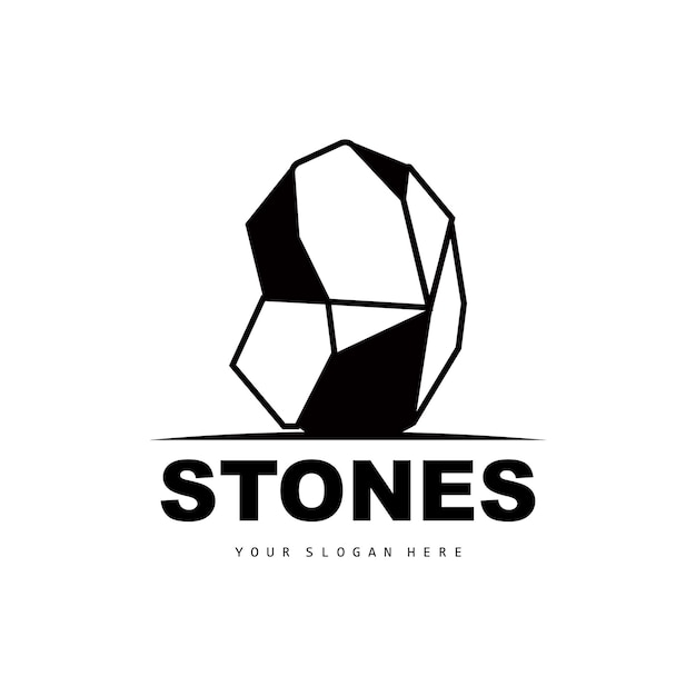 Stone logo vector stone modern with geometry line style design per la decorazione estetica marchio prodotto moderno icona semplice linea geometria estetica astratta