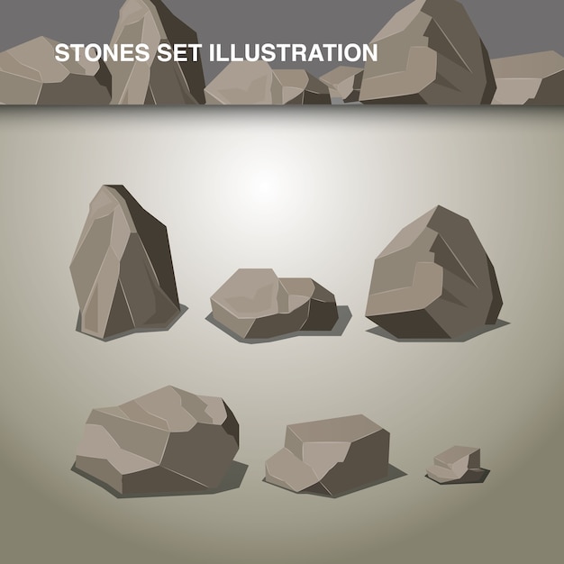 Stone set illustration