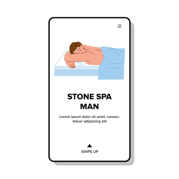 Vector stone spa man vector