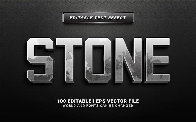 Stone text effect