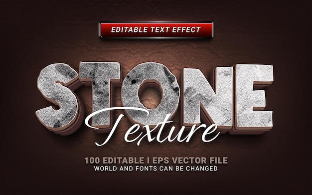 Каменный текстовый эффект