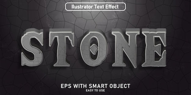 Vector stone text effect