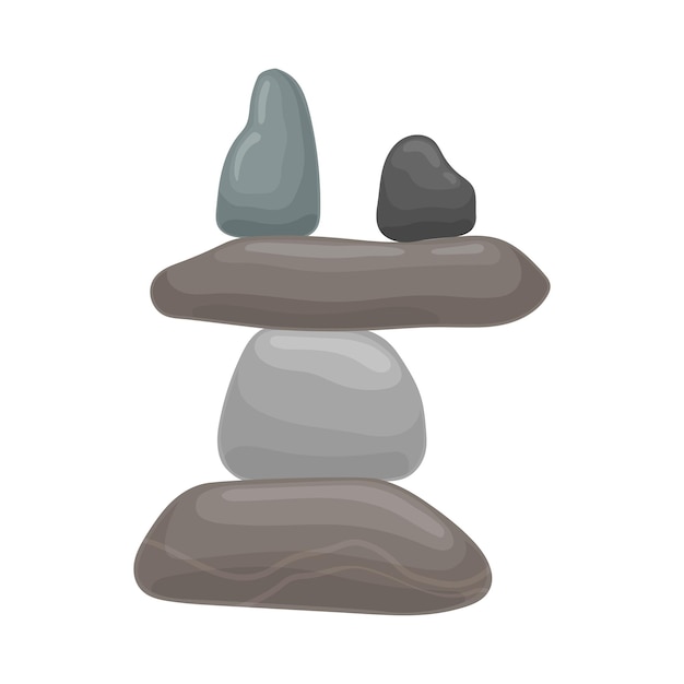 Stones are stacked vector illustration on white background