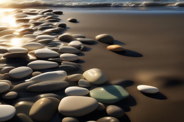 Vettore pietre sulla spiaggia