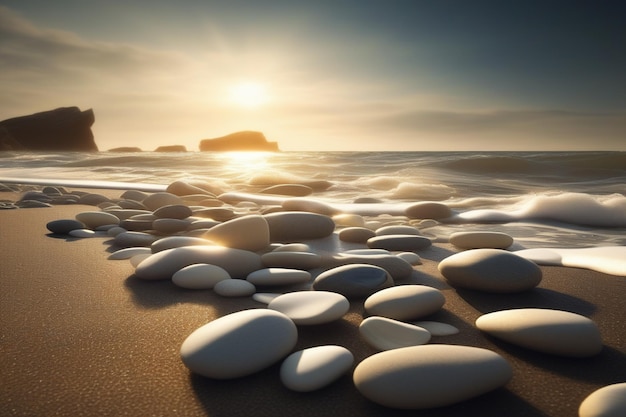 Vettore pietre sulla spiaggia