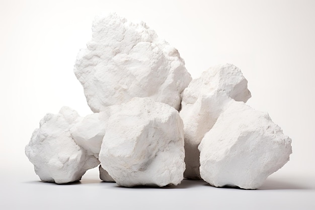 Stones and soft shadow on a white background