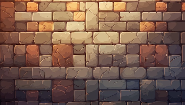 Stonework wall Texture of old stonework wall Vector illustration Generated AI