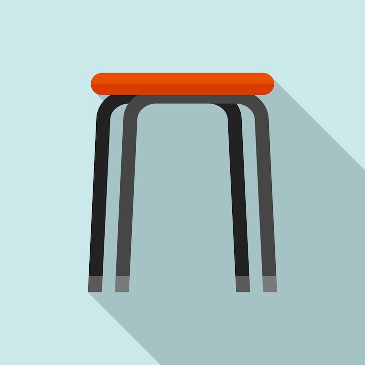 Vector stool icon flat illustration of stool vector icon for web design
