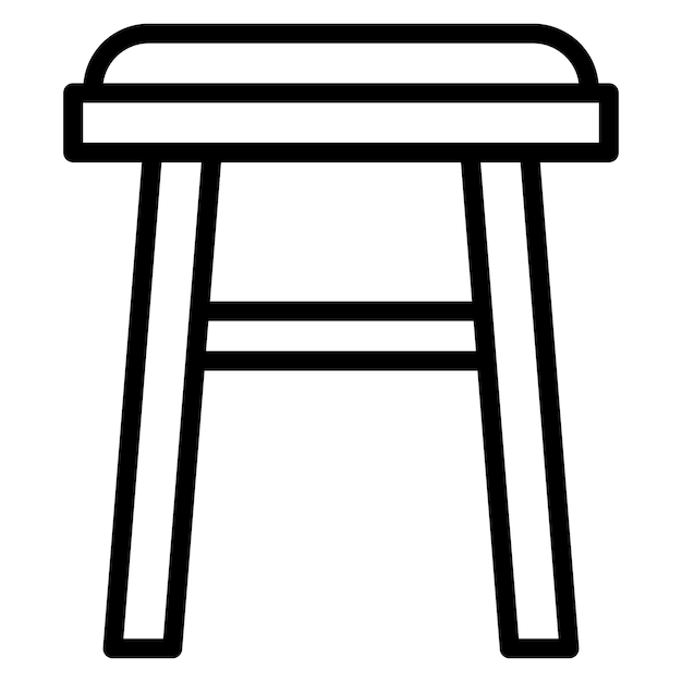 Векторное изображение значка стула может быть использовано для Bar