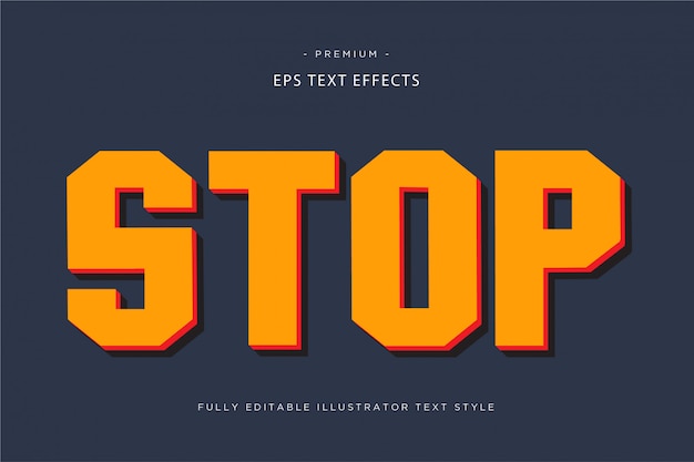 Stop 3d text style