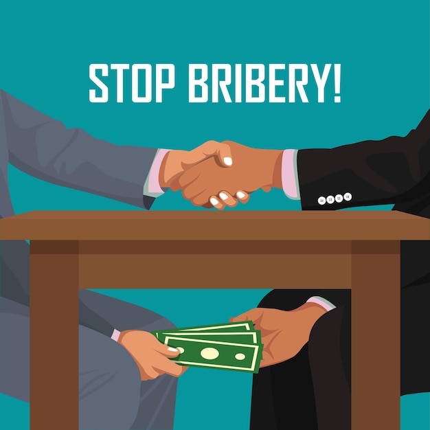 Vector stop bribery concept