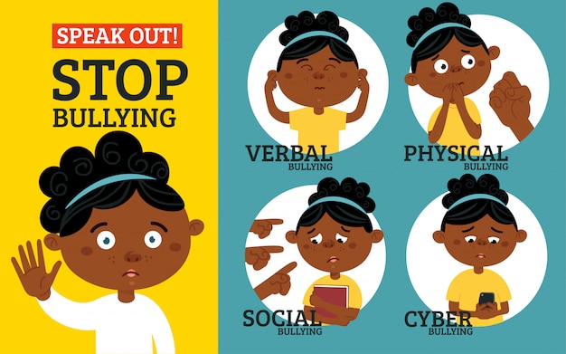 Vector stop bullying concept