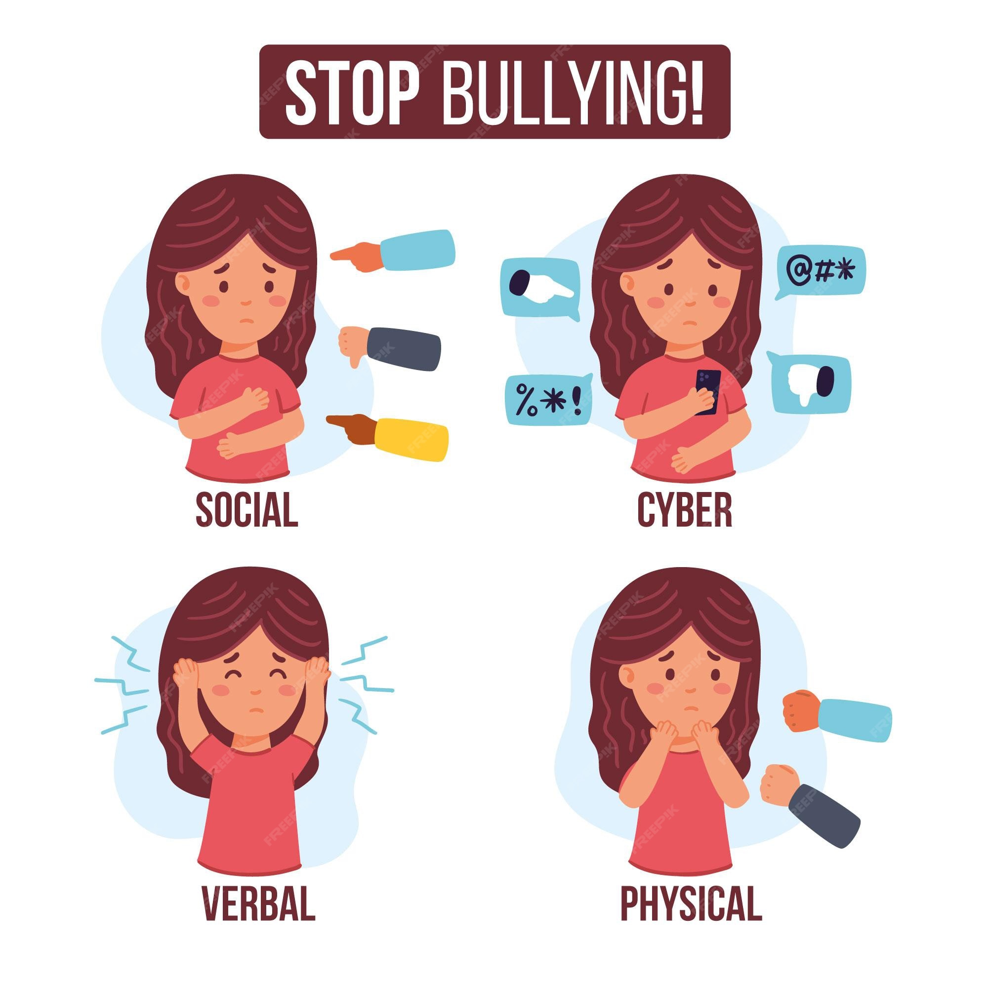 Premium Vector | Stop bullying concept