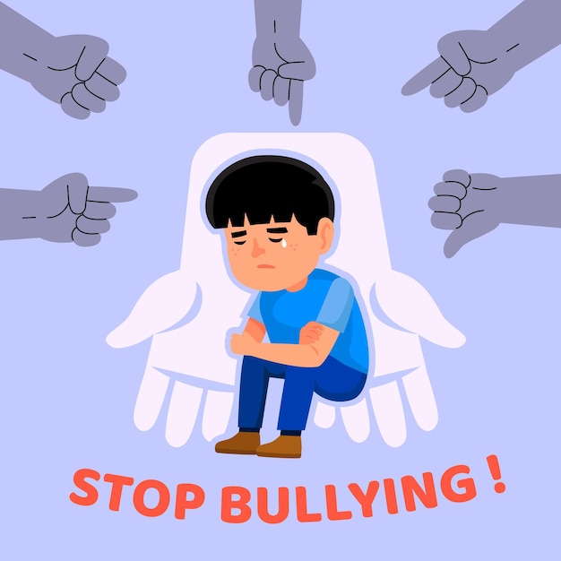 Stop bullying illustration concept