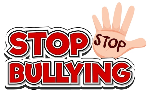 Stop Bullying text for banner or poster design