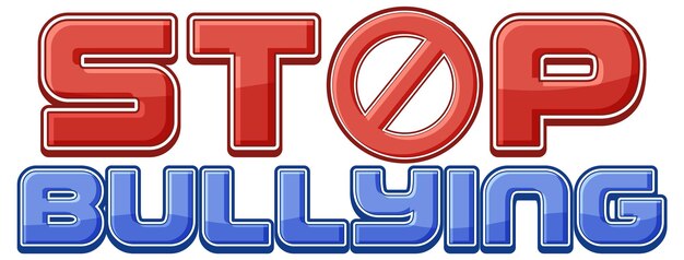 Stop Bullying text for banner or poster design