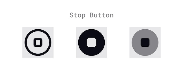 Stop button icons sheet