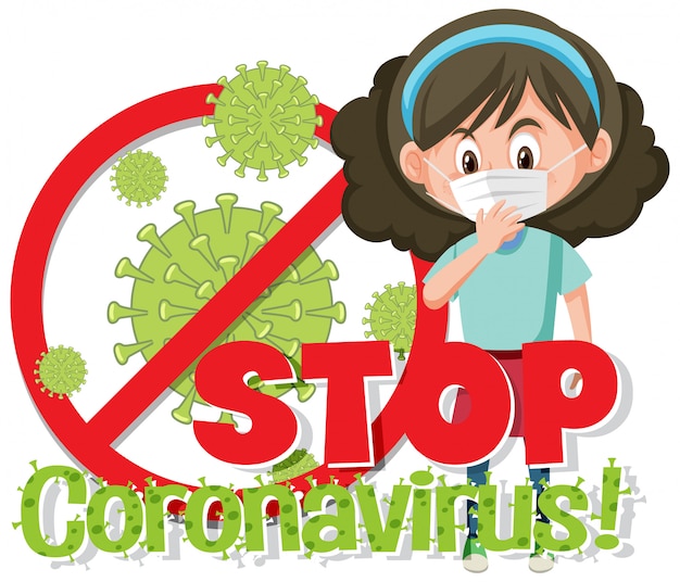 Stop corona virus sign