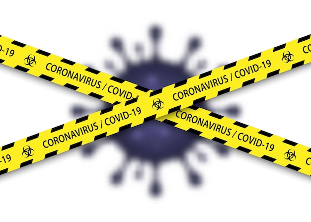 Vettore ferma il modello di banner coronavirus per il tuo design