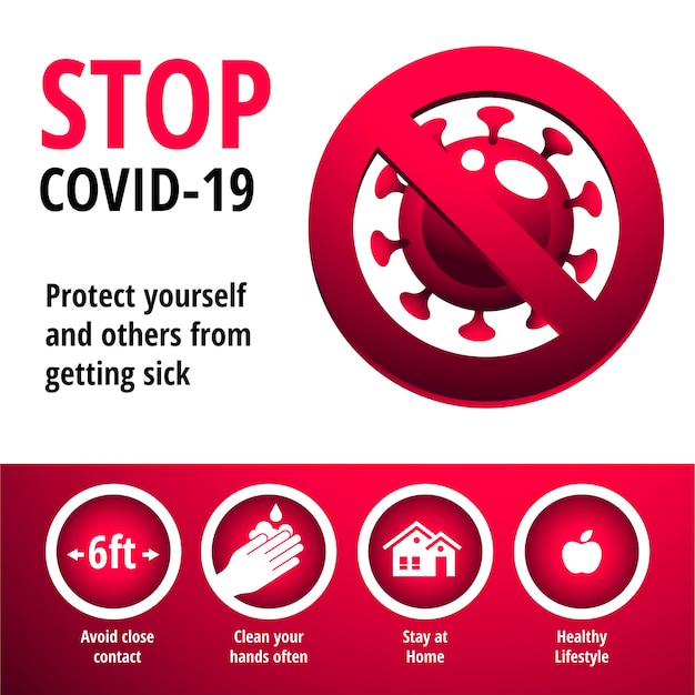 Stop coronavirus illustratie
