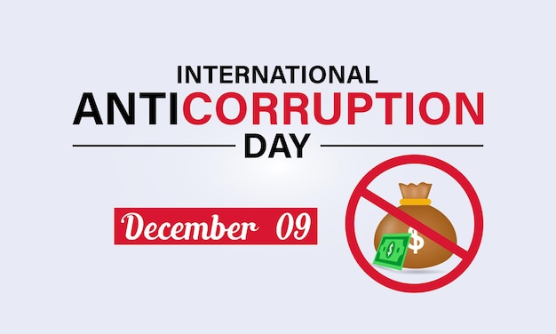 Stop corruptie icoon Internationale dag tegen corruptie Verbodsbord