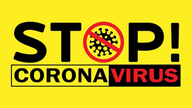 Stop covid19 coronavirus vector sign