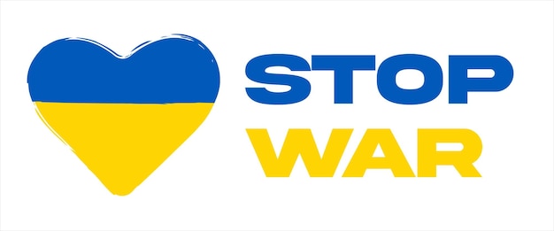 Stop de oorlog in Oekraïne Vectorillustratie
