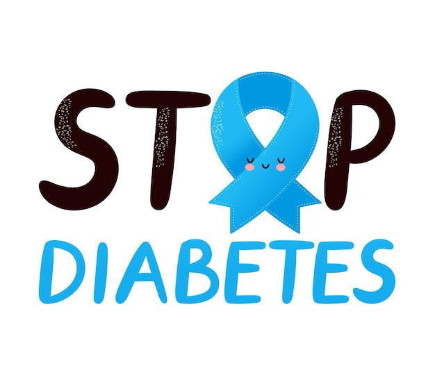 Stop diabetes illustratie