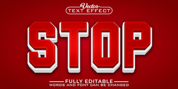 Stop Editable Text Effect Template